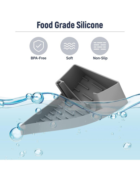 Soporte para Secado de Botellas NiHome Silicona Gris 15.5x11.4cm