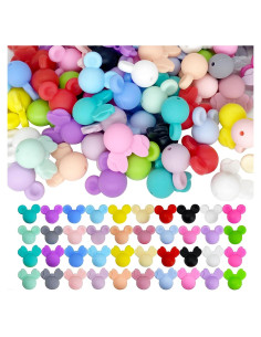 84 Perlas de Silicona Mickey Minnie PEVOGON para DIY