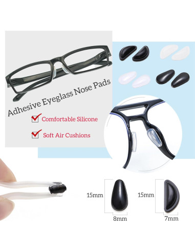 Agarraderas Antideslizantes para Gafas ESSSO 16 Pares Silicona