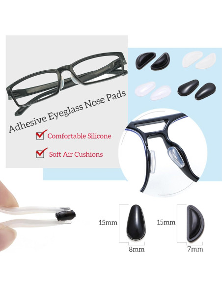 Agarraderas Antideslizantes para Gafas ESSSO 16 Pares Silicona