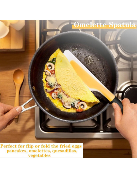 Espátula de Silicona Amarilla Bigwinyep 33x5.1cm Antiadherente