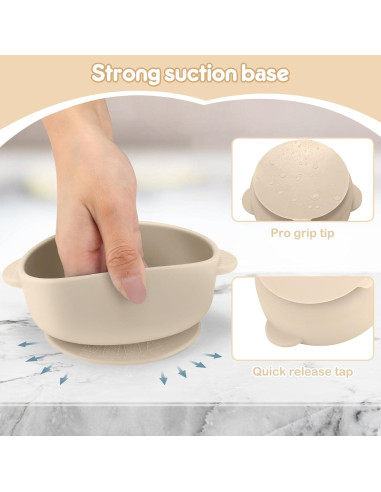 Tazones para Bebés Wesketch Acero Inoxidable 2 Piezas Antideslizante