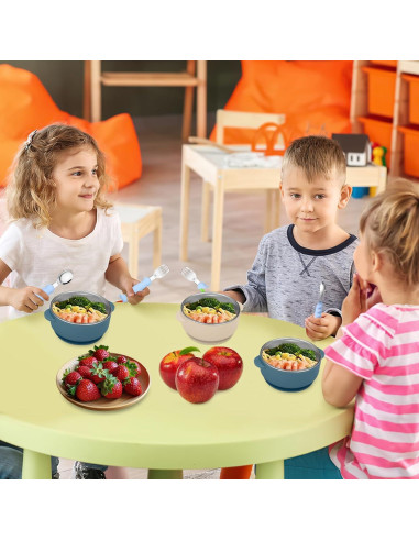 Tazones para Bebés Wesketch Acero Inoxidable 2 Piezas Antideslizante