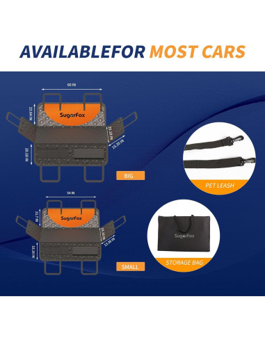 Funda de Asiento para Perros SugarFox - Impermeable y Resistente