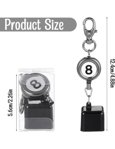 Soporte de Tiza de Billar FdcLixuvol Retráctil Negro