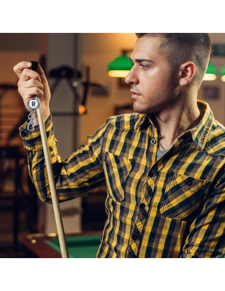 Soporte de Tiza de Billar FdcLixuvol Retráctil Negro