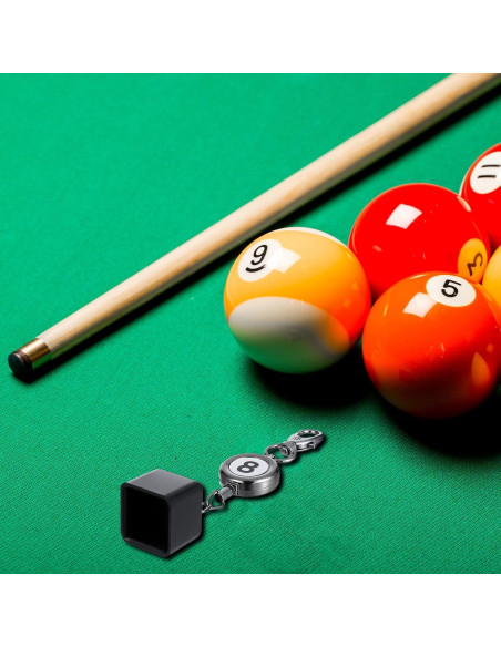 Soporte de Tiza de Billar FdcLixuvol Retráctil Negro