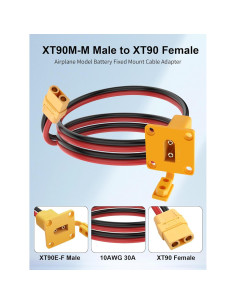 Cable de Montaje en Panel 10AWG XT90 YACSEJAO 1M Alta Corriente 2