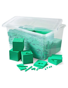 Bloques de Base Diez de Espuma Hand2mind Verde - Juego Completo