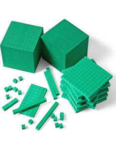 Bloques de Base Diez de Espuma Hand2mind Verde - Juego Completo 2