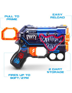 Blaster X-Shot Skins Menace ZURU 2PK Jumpscare + Kissy 16 Darts 2