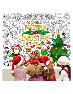 Póster Gigante para Colorear Navidad KVCSYAW 100x80 cm