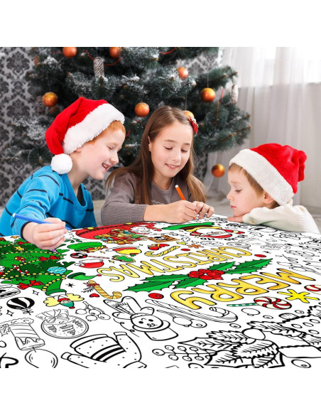 Póster Gigante para Colorear Navidad KVCSYAW 100x80 cm