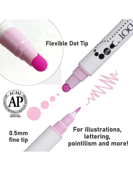 Marcadores Kuretake Zig Clean Colour Dot Set 4 Pzas 0.5mm