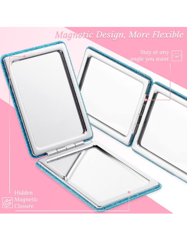 Espejo Compacto Plegable Panelee 8 Pcs 6.2x8.5 cm Inspiracional