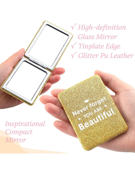 Espejo Compacto Plegable Panelee 8 Pcs 6.2x8.5 cm Inspiracional