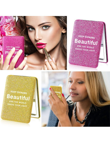 Espejo Compacto Plegable Panelee 8 Pcs 6.2x8.5 cm Inspiracional