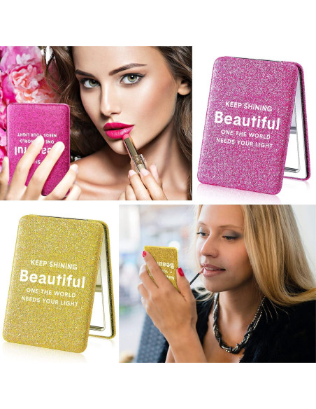 Espejo Compacto Plegable Panelee 8 Pcs 6.2x8.5 cm Inspiracional