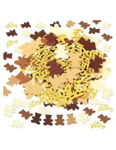Confeti de Mesa Harloon 500 Pcs Oso y Dorado 3.5 cm