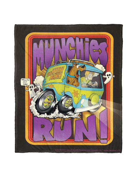 Manta de Toque de Seda Scooby-Doo Northwest 127x152 cm Munchies Run