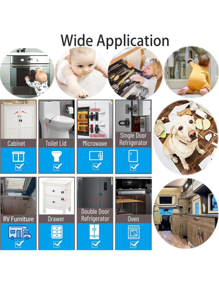 Cerradura de Seguridad para Refrigerador SHENZHEN Negra