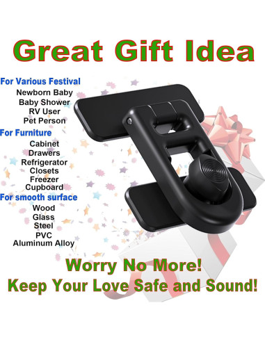 Cerradura de Seguridad para Refrigerador SHENZHEN Negra