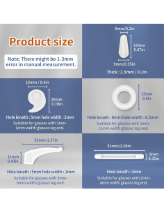 Ganchos Antideslizantes para Gafas de Oído - Silicona 6 Piezas 2