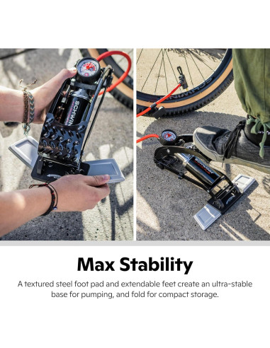 Bomba de Pie Manual Schwinn Air Base Plus - 120 PSI