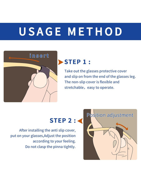 Ganchos Antideslizantes para Gafas de Oído - Silicona 6 Piezas