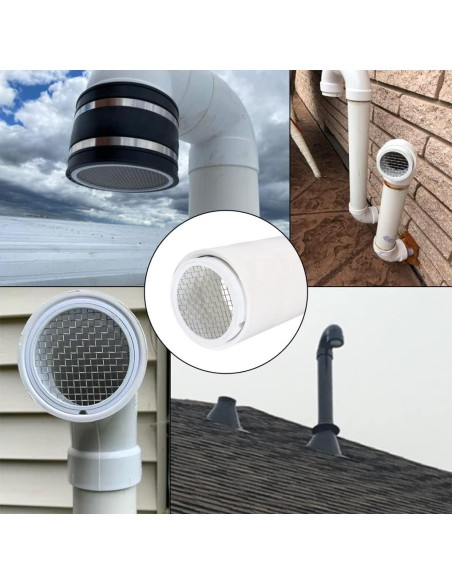 Tapa de Ventilación de PVC RAVEN 2" con Malla Acero Inoxidable