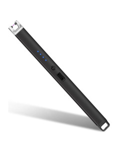 Encendedor Eléctrico Recargable KOULATE Negro con Luz LED