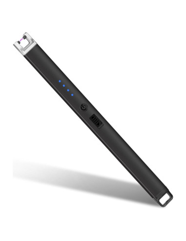 Encendedor Eléctrico Recargable KOULATE Negro con Luz LED