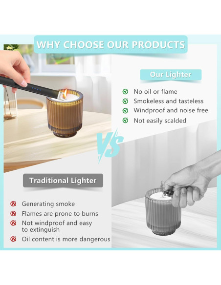 Encendedor Eléctrico Recargable KOULATE Negro con Luz LED