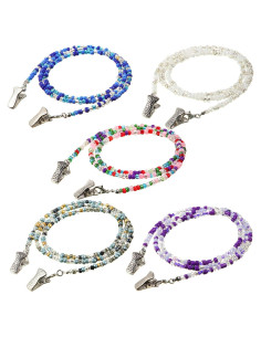 Cadena de Gafas Boao 5 Piezas Coloridas 71 cm Clips Antideslizantes