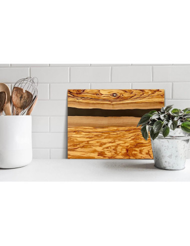 Juego de Tabla de Queso y Charcutería Parkway Home - Madera de Olivo 40x30cm