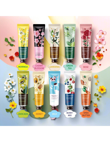 Set de 10 Cremas de Manos Hidratantes MIYUELENI 30ml