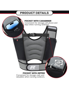 Chaleco con peso RitFit 4.54kg ajustable unisex con reflectantes 2