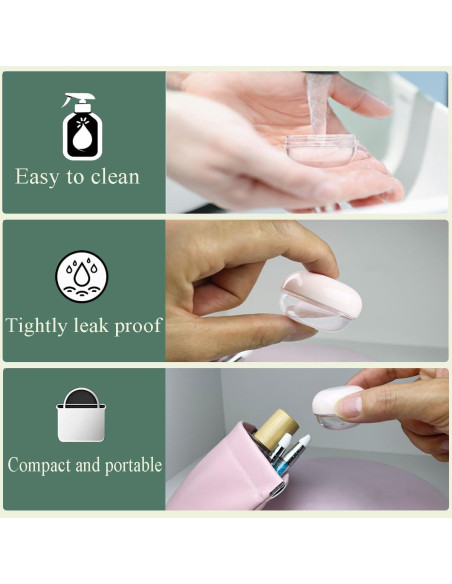 5 Tarros de Viaje GAQWOK 10ml para Cremas y Lociones