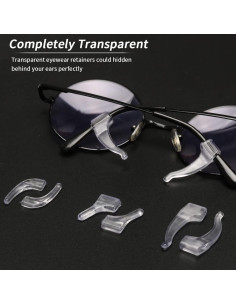 24 Pares Retenedores de Gafas iGeyzoe Silicona Transparente 2