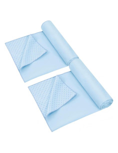 Toallas de Yoga Antideslizantes Peryiter 2 Pack 182x61cm Azul