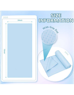 Toallas de Yoga Antideslizantes Peryiter 2 Pack 182x61cm Azul 2