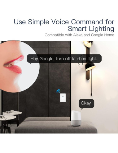 Interruptor de Movimiento PIR Wi-Fi MOES 1 Gang con APP