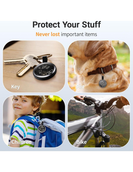 Etiquetas de Rastreo Aéreo TSIEUSL 2025 - Paquete de 4 Bluetooth