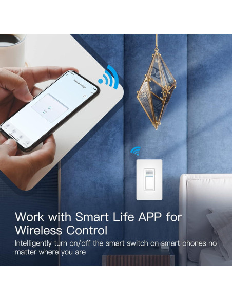 Interruptor de Movimiento PIR Wi-Fi MOES 1 Gang con APP