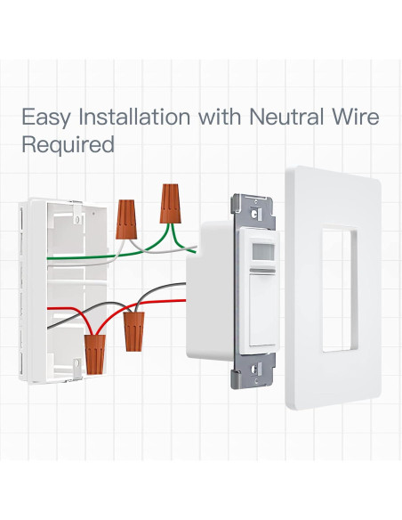Interruptor de Movimiento PIR Wi-Fi MOES 1 Gang con APP