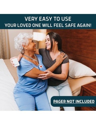 Botón de Llamada Inalámbrico Lunderg para Alarma de Cama