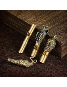 Collar Colgante Silbato Dragón Comimark - 3 Piezas de Latón 2