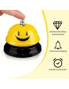 Campana de Llamada Hotop 3 Pcs Sonriente Acero Inoxidable 2