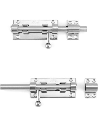 Pestillo deslizante QWORK de acero inoxidable 16 cm - Paquete de 4