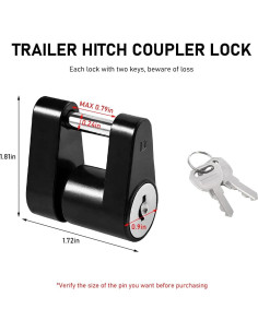 Cerradura de Acoplador de Enganche de Remolque SHMZK 6.35 mm 2